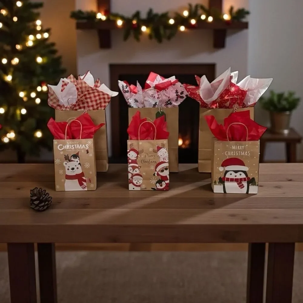 XMS-4 br Set of 6 Christmas Gift Bags
